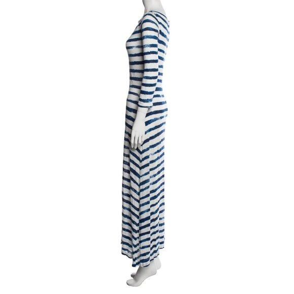 Ralph Lauren Black Label 100% Linen Paint Stroke Striped Maxi Dress - Picture 2 of 15